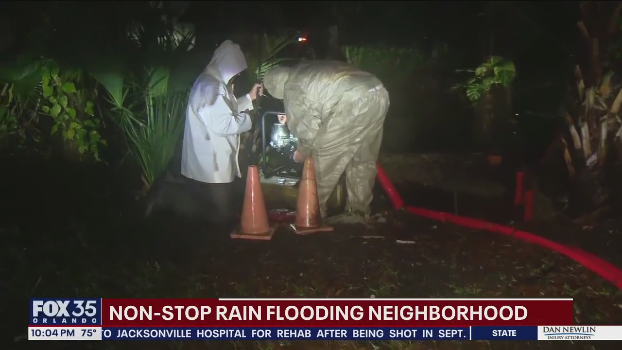 Heavy rain floods Cape Canaveral mobile home park