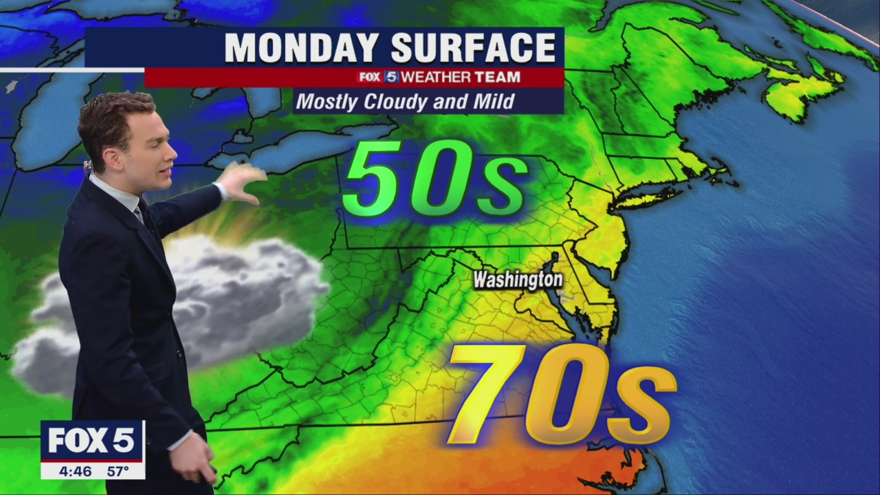 FOX 5 Weather forecast for Monday, October 17