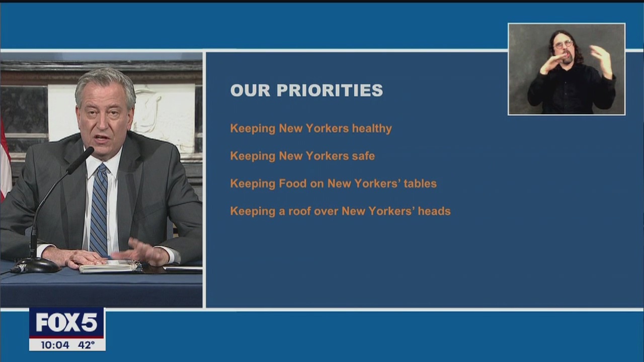 Mayor De Blasio unveils NYC budget cuts due to coronavirus