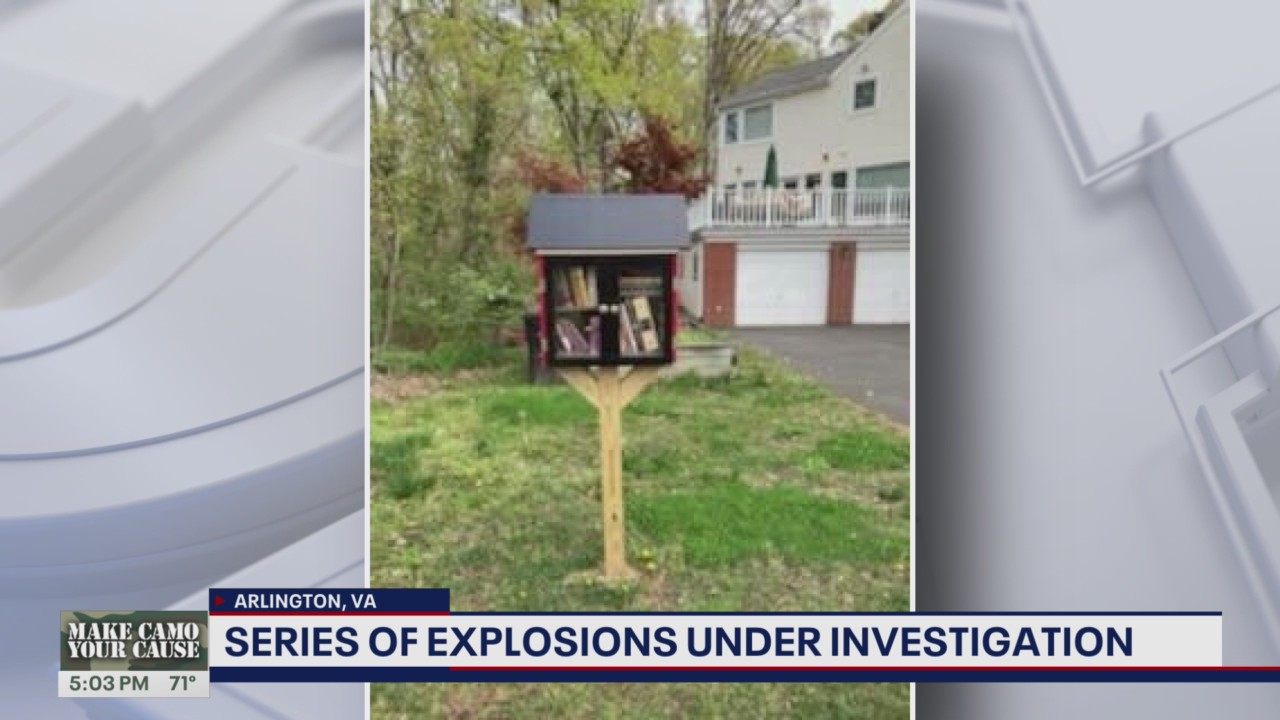 Library Explosion Series of explosions destroy ?Little Free Library? collection box ...