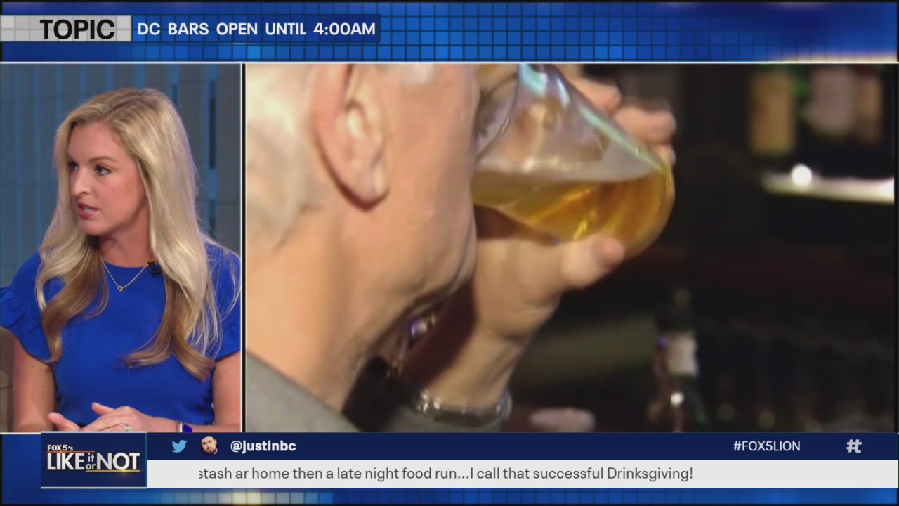 Staying out until 4 a.m. the night before Thanksgiving