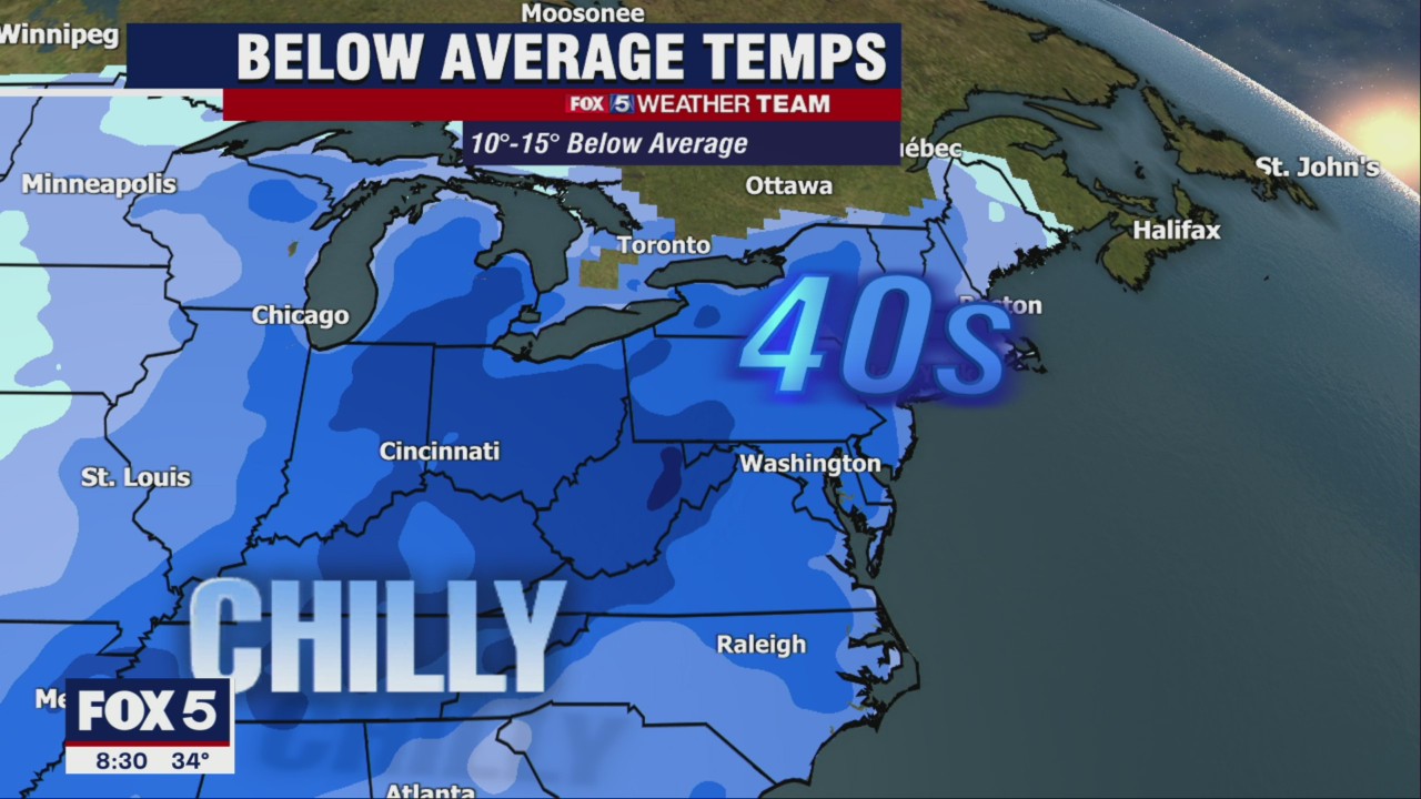 FOX 5 Weather forecast for Saturday, November 19