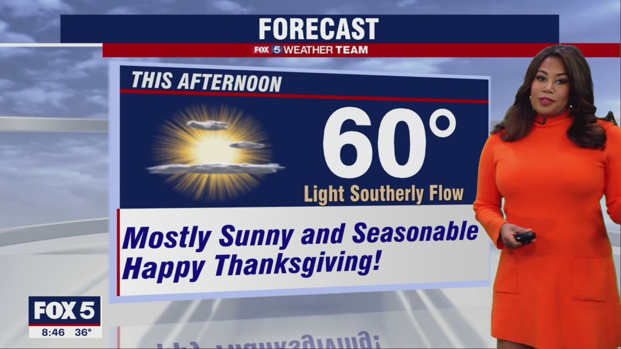 FOX 5 Thanksgiving Day weather forecast