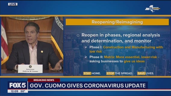Gov. Cuomo considers strategy to reopen NY in press conference