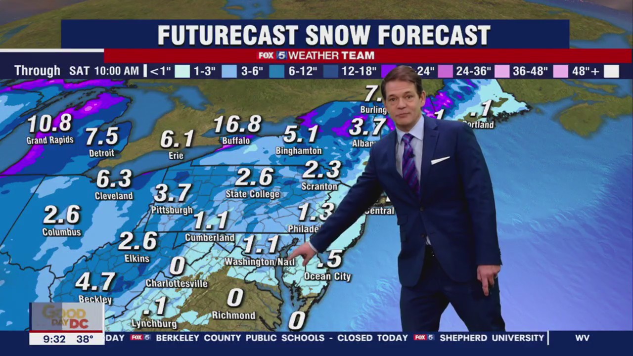 FOX 5 Weather forecast for Thursday, December 22