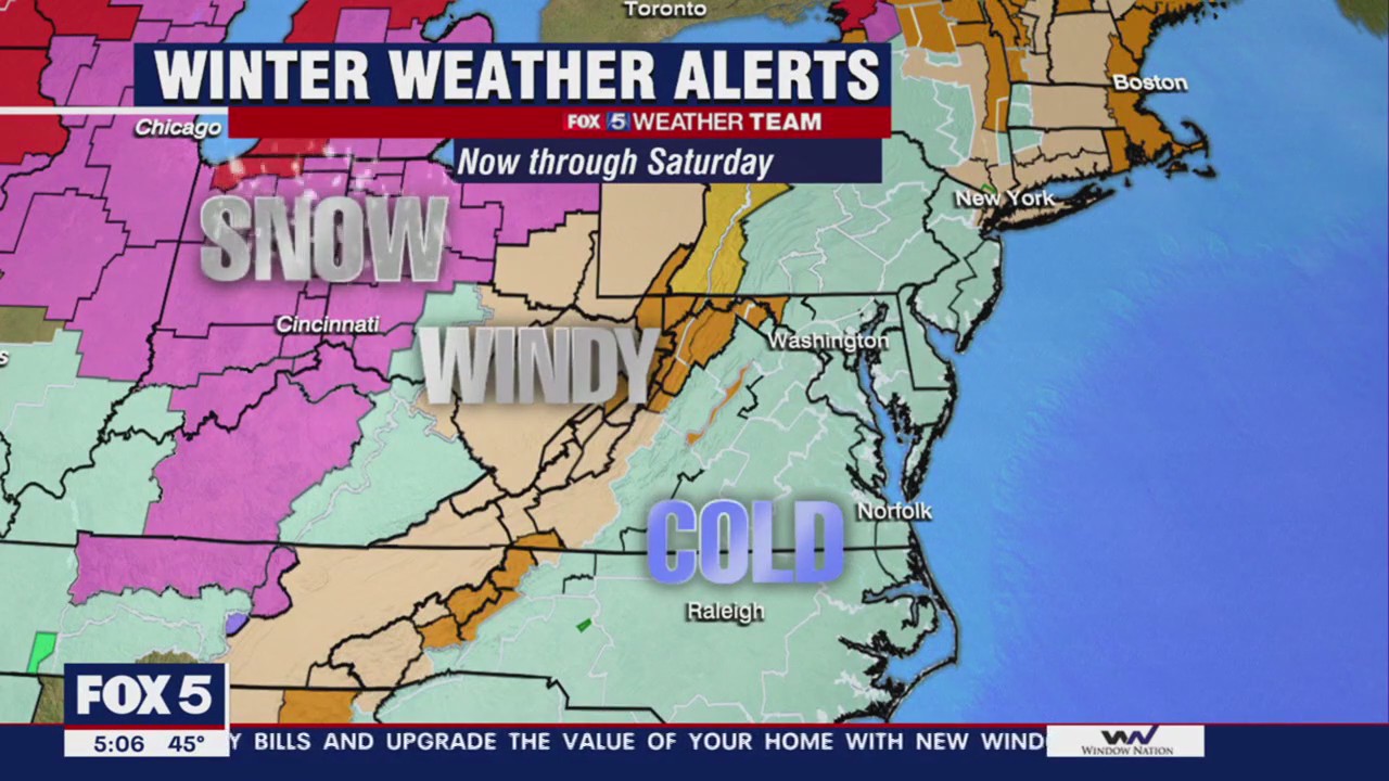 FOX 5 Weather forecast for Friday, December 23