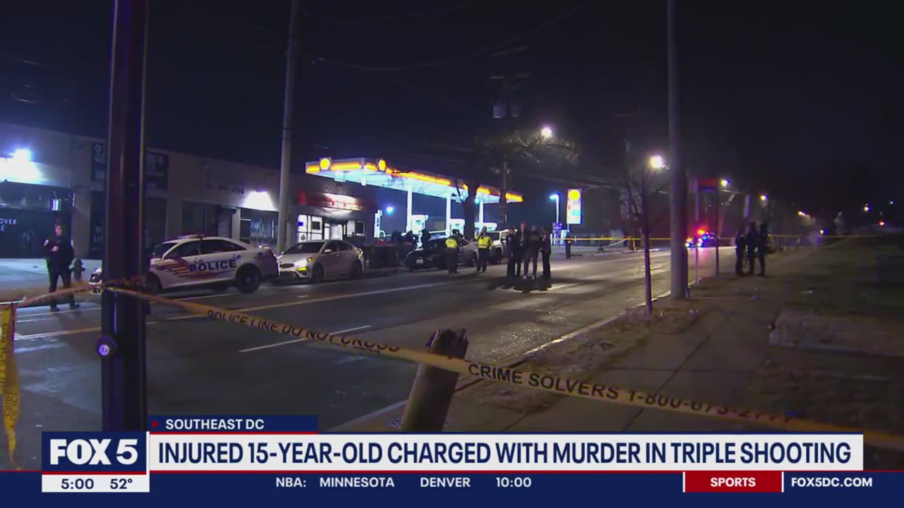 Injured 15-year-old charged with murder in Southeast DC triple shooting ...