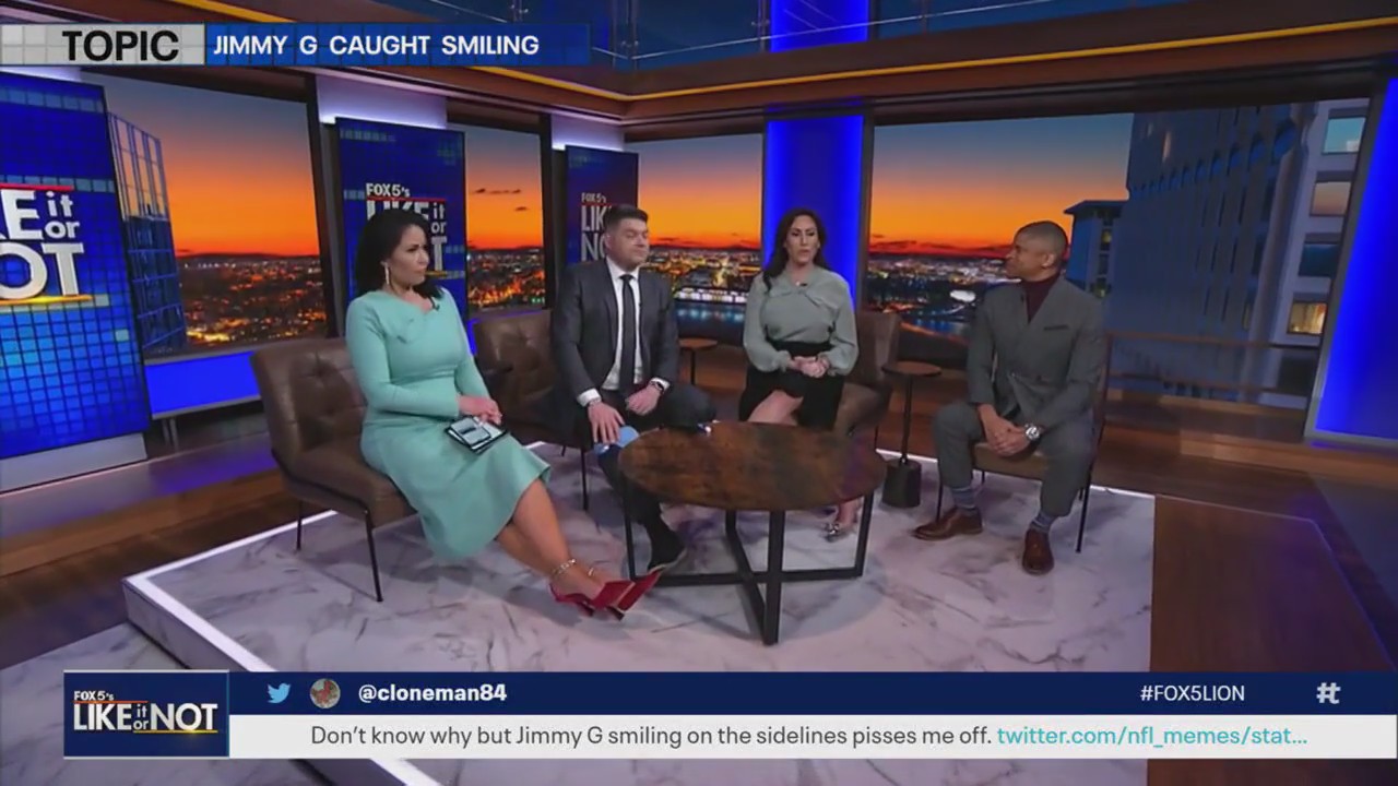 Jimmy G's smile causes a stir