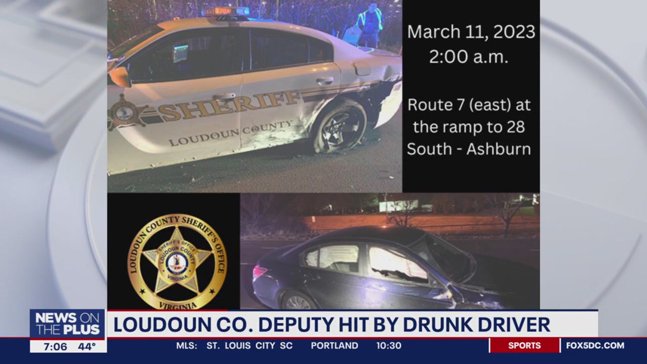 Loudoun County deputy's cruiser hit by drunk driver | FOX 5 DC