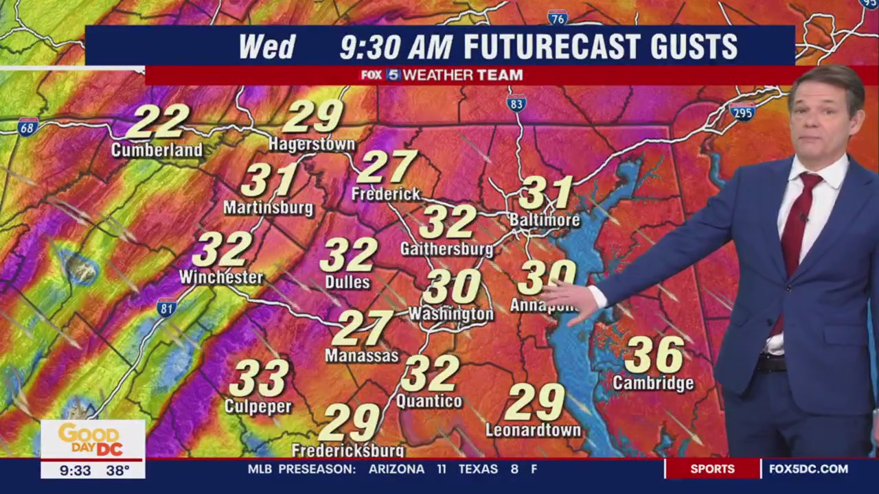 FOX 5 Weather forecast for Tuesday, March 14