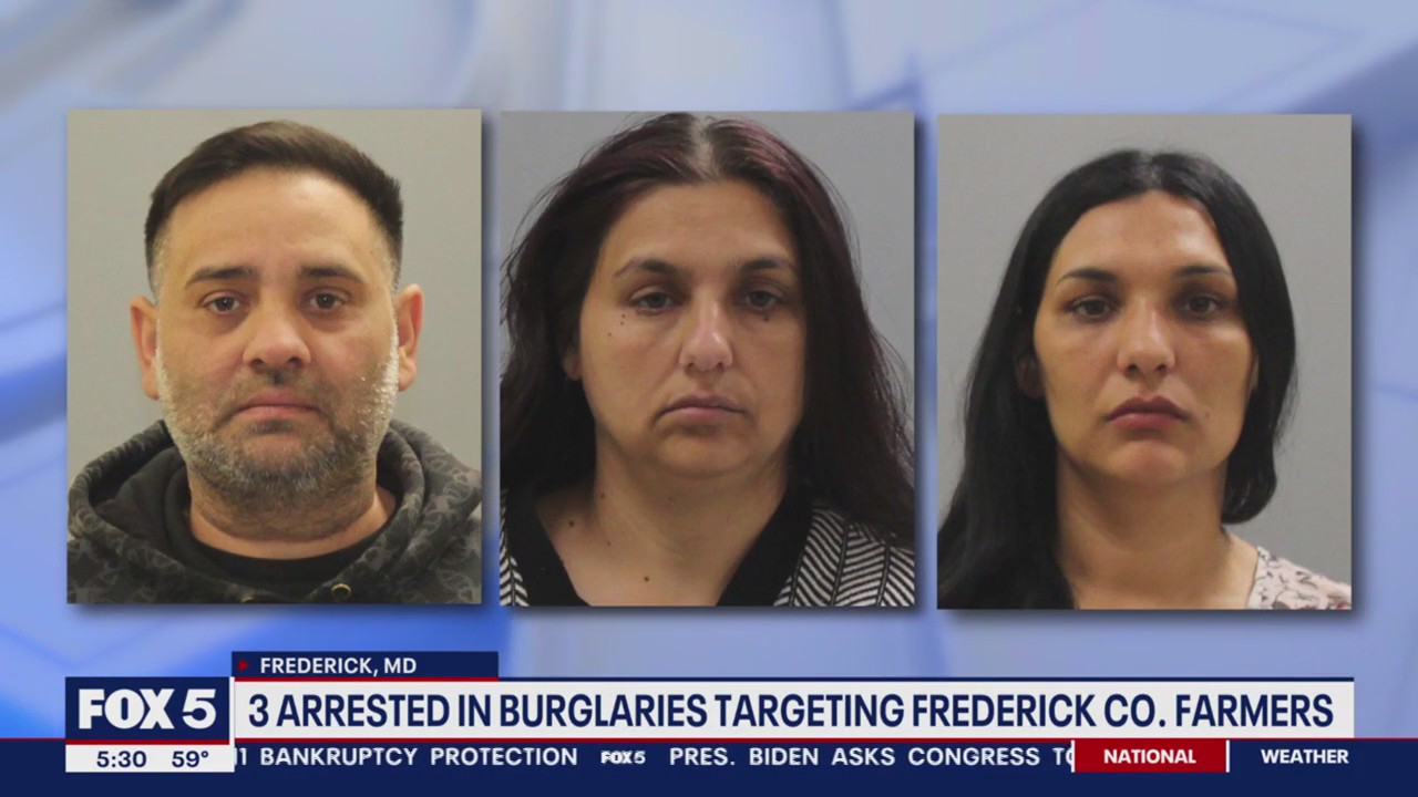 3 arrested for burglaries targeting Frederick Co. farmers | FOX 5 DC
