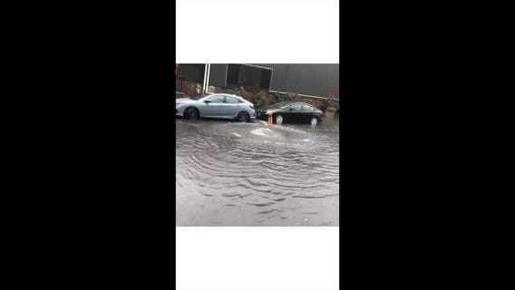 Streets flood in Newark as Tropical Storm Fay strikes region