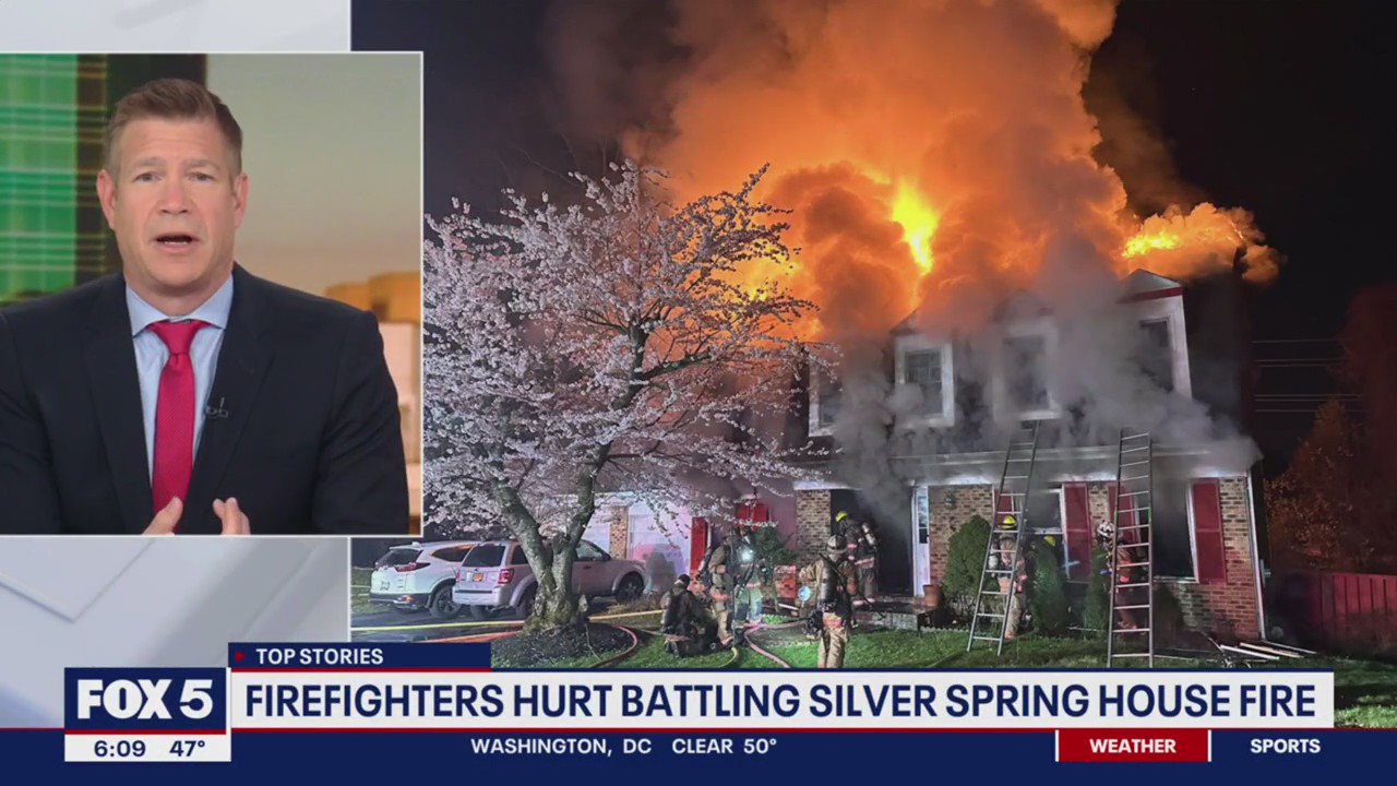 2 firefighters hurt after flames engulf house in Silver Spring | FOX 5 DC