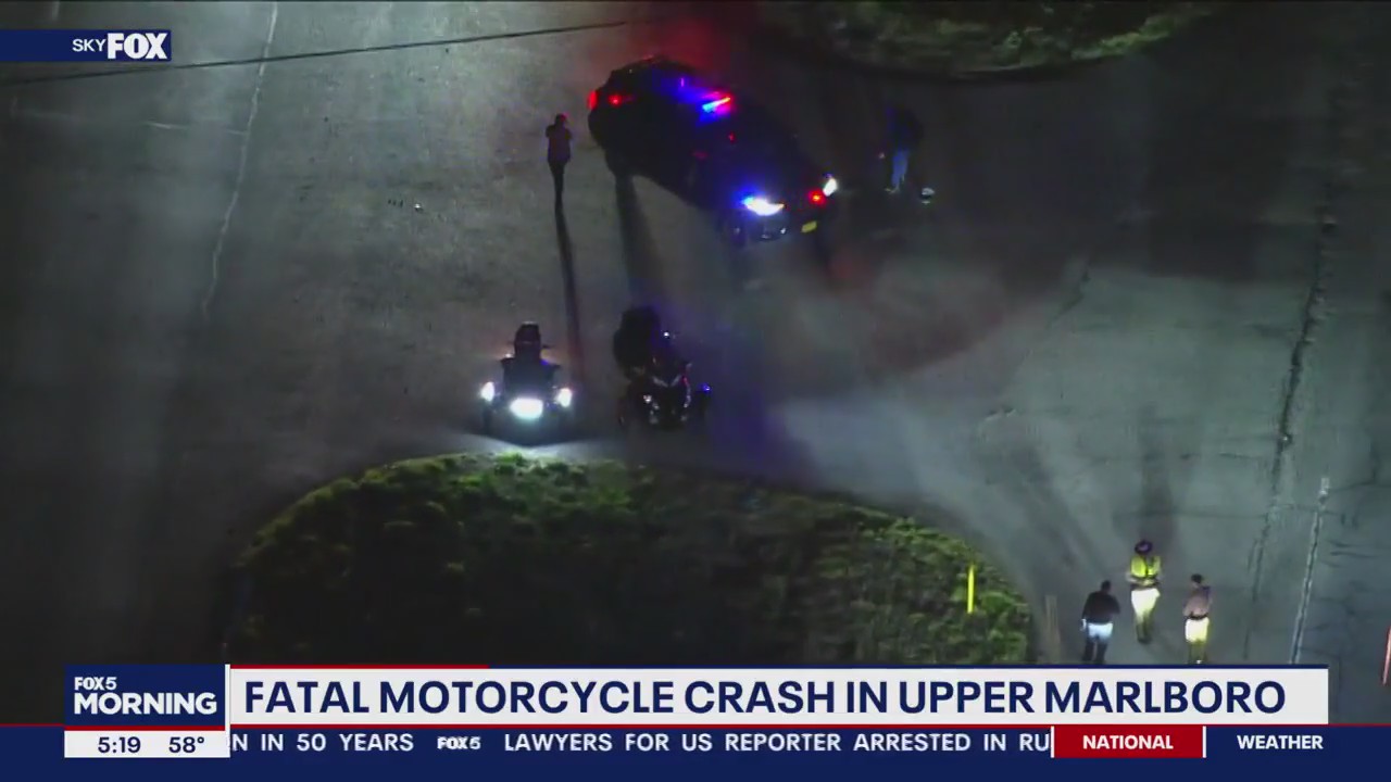 Motorcycle crash leaves 1 dead in Upper Marlboro | FOX 5 DC