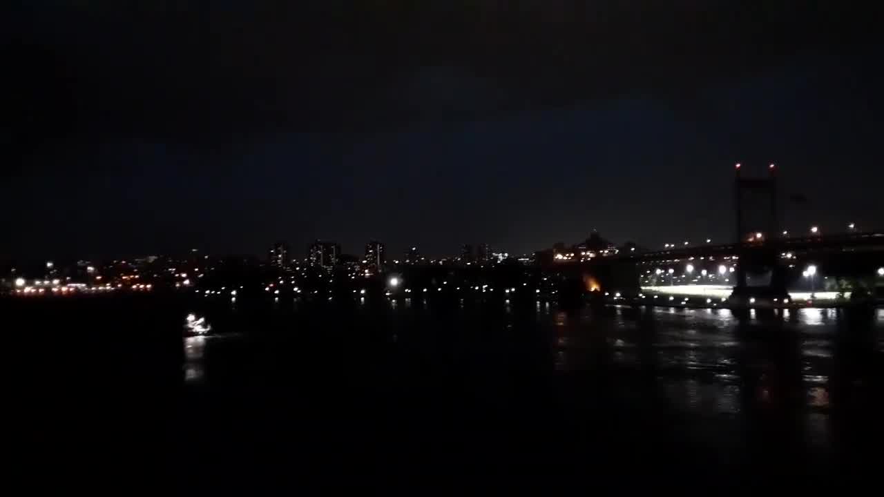 Lightning Flashes Above New York City as Severe Thunderstorm Rolls In
