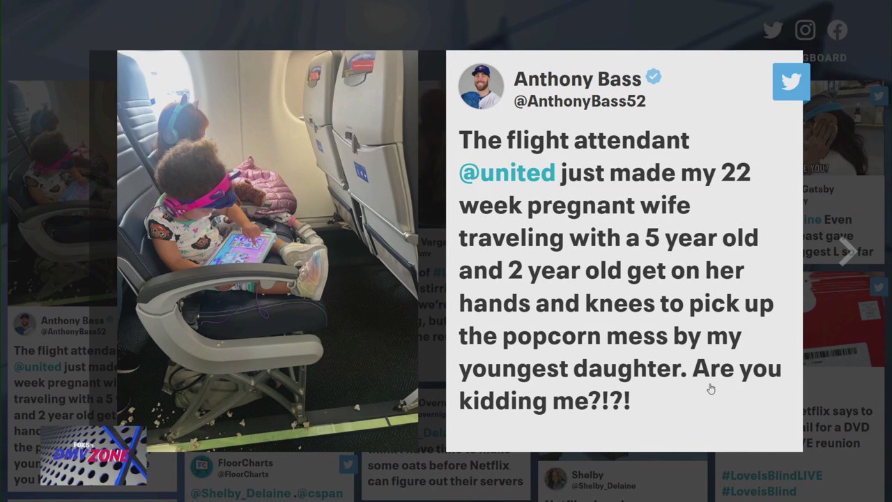 Who should have to clean up kids' messes on flights?