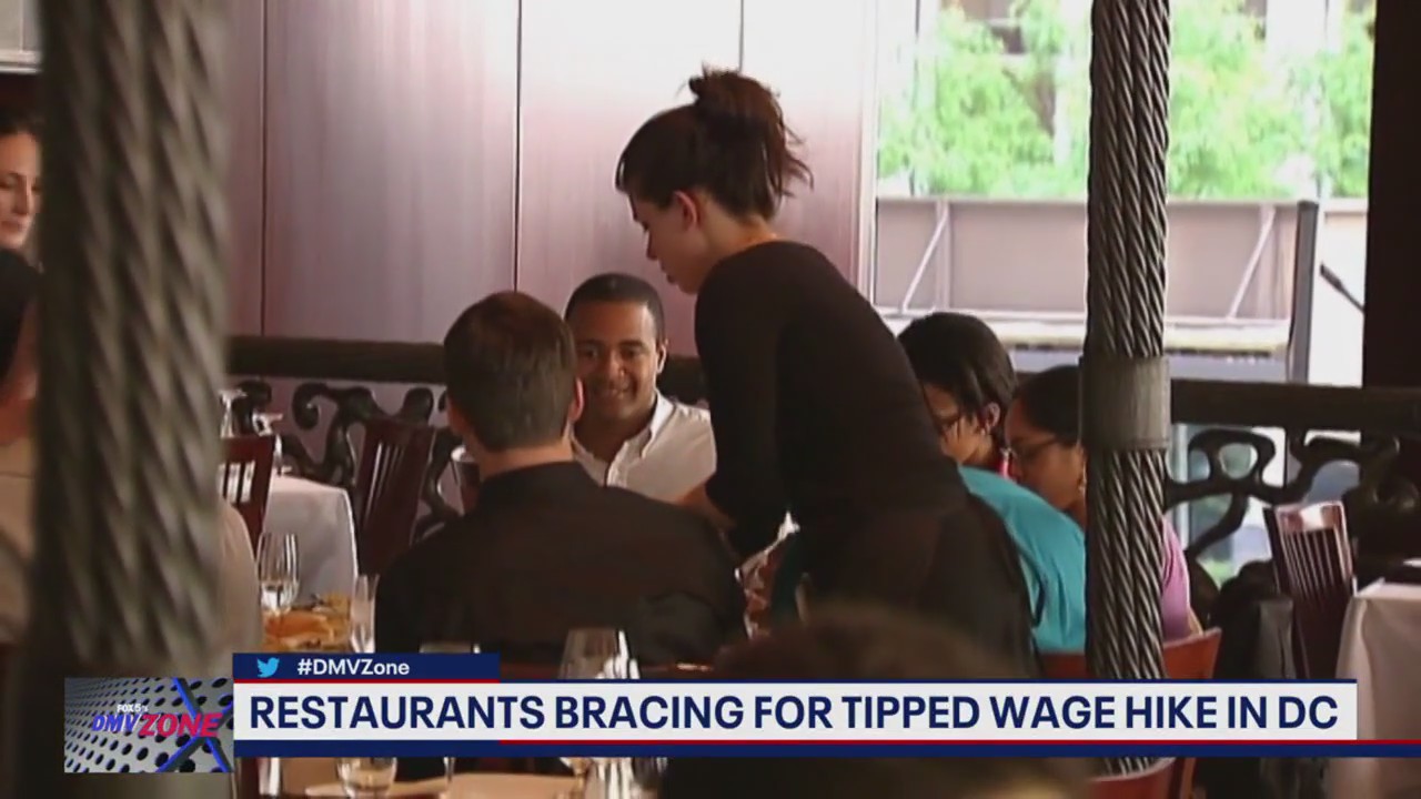 Restaurants bracing for tipped wage hike in DC