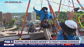 Rappelling raises money to fight homelessness