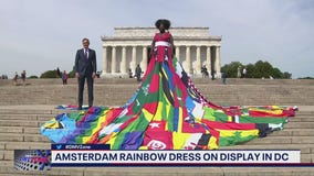 52-foot rainbow dress on display in D.C.