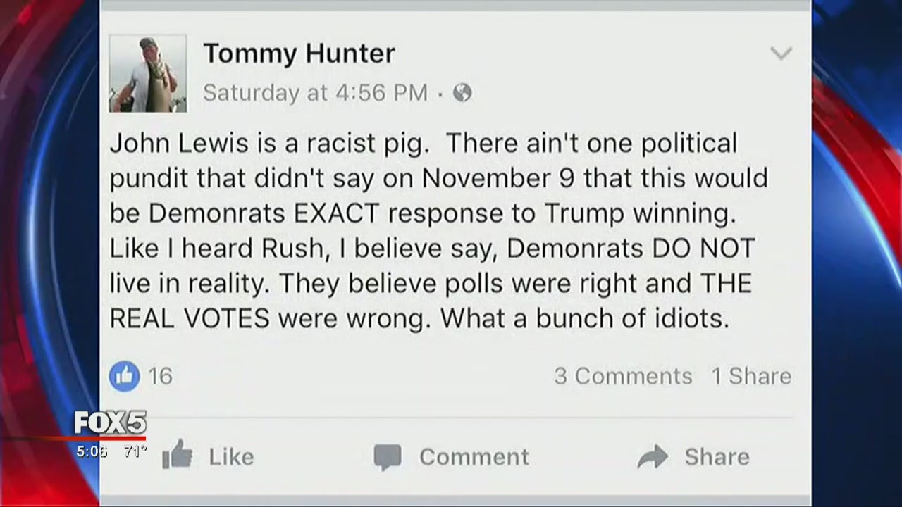 Congressmen who calls John Lewis a "racist pig" speaks