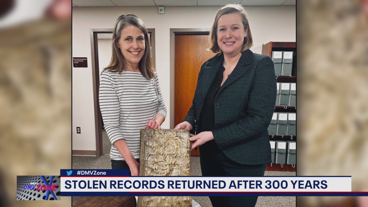Stolen historical records return to Prince William County after 300 years, officials say