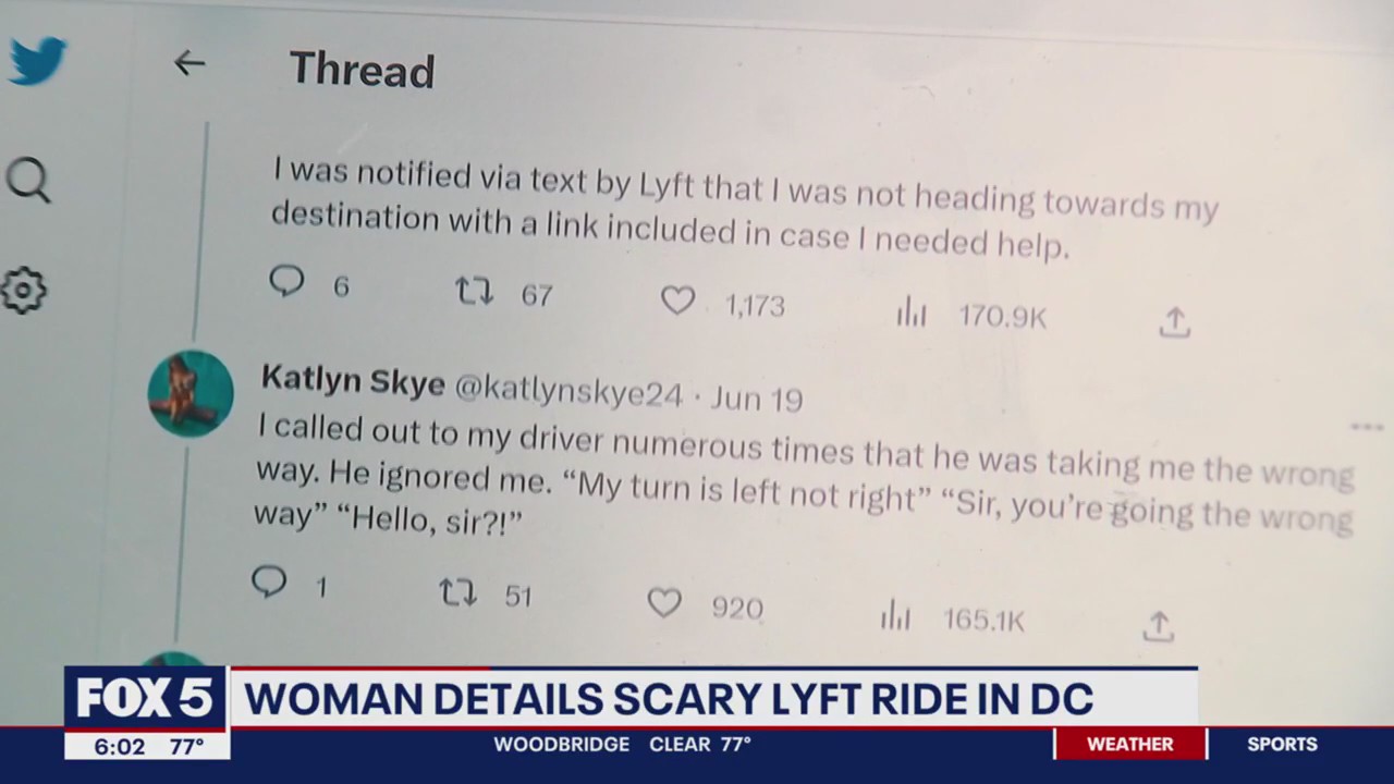 Arlington woman details scary Lyft ride in DC | FOX 5 DC
