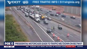 Presidential motorcade snarls traffic