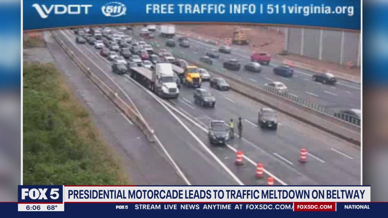 Presidential motorcade snarls traffic