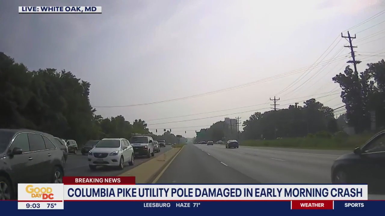 Vehicle strikes utility pole in Mont Co.