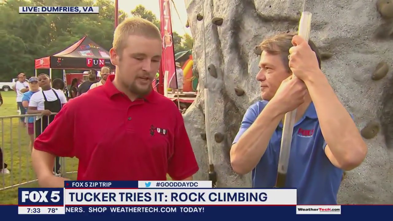 Rock climbing with Tucker!