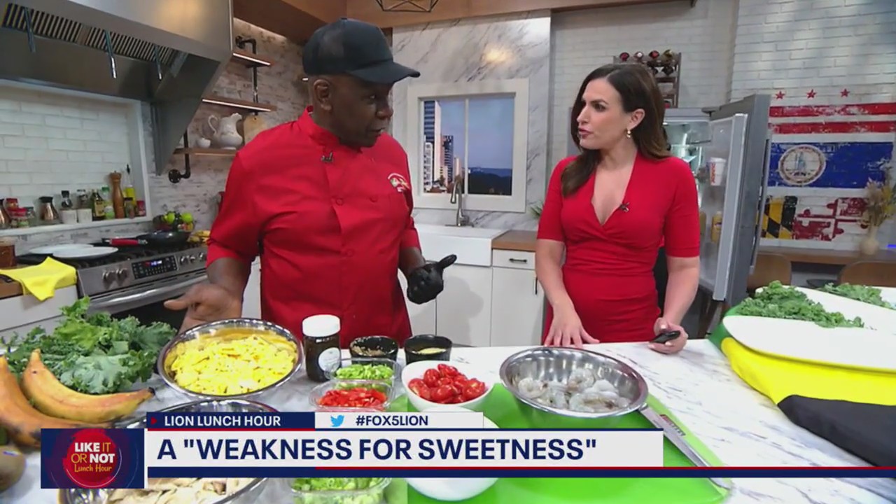 Curry shrimp in coconut sauce with 'Weakness For Sweetness'