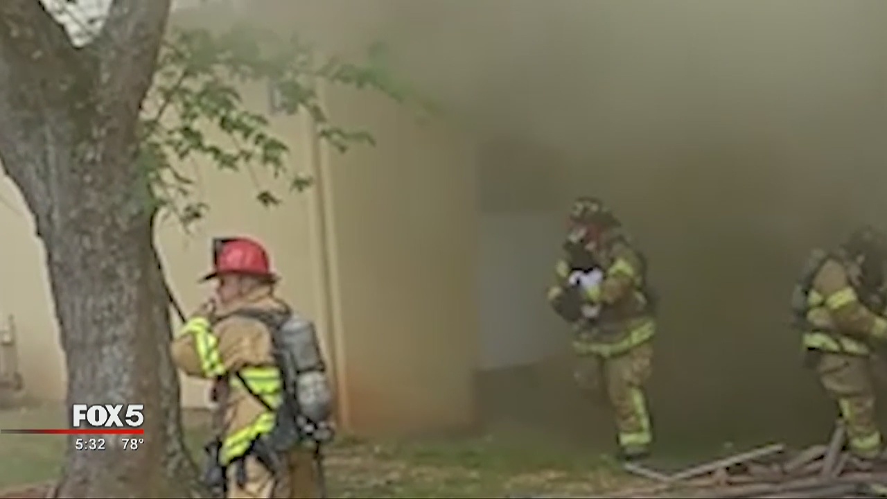 DeKalb Firefighter catches baby from burning building | FOX 5 Atlanta