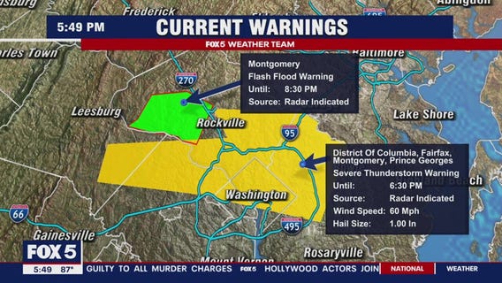 Severe thunderstorm warning now expanded to include DC, Prince George's and Montgomery County