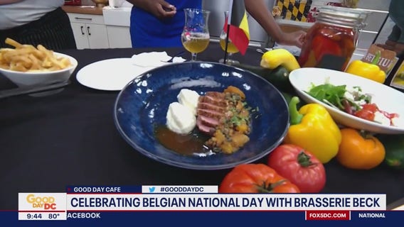 Belgian mussels & waffles for Belgian National Day