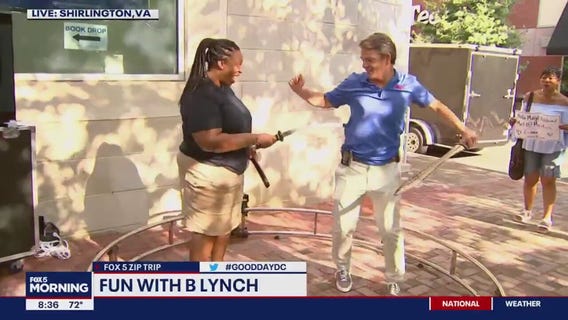 B Lynch Entertainment having fun in Shirlington!