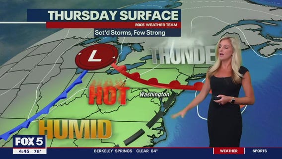 Hot and humid for Thursday, July 20