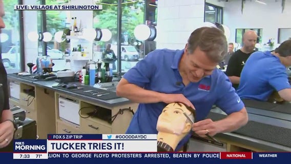 Tucker Tries It at Bearded Goat Barber!