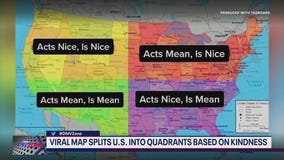 Who's nice and who's not: Viral map splits U.S. up based on kindness