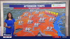 Hot Sunday with isolated showers, thunderstorms possible through evening hours