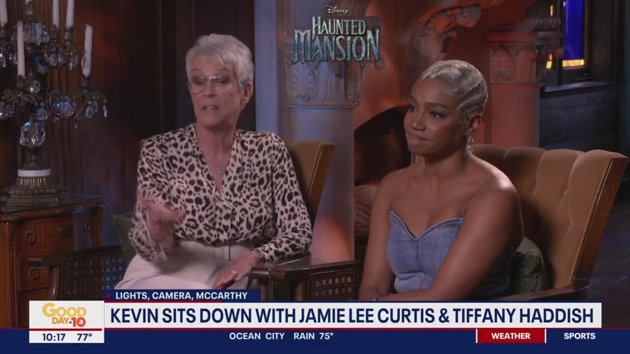 Jamie Lee Curtis, Tiffany Haddish talk Haunted Mansion