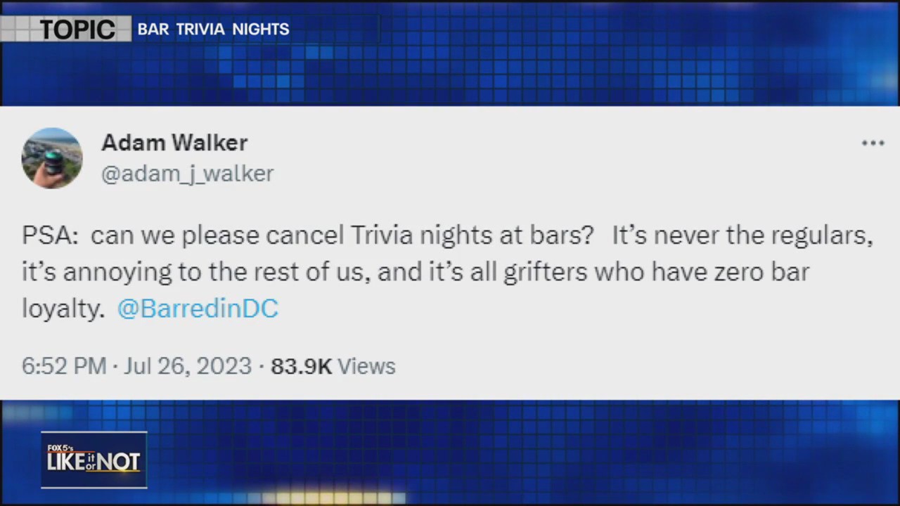 Bar trivia nights