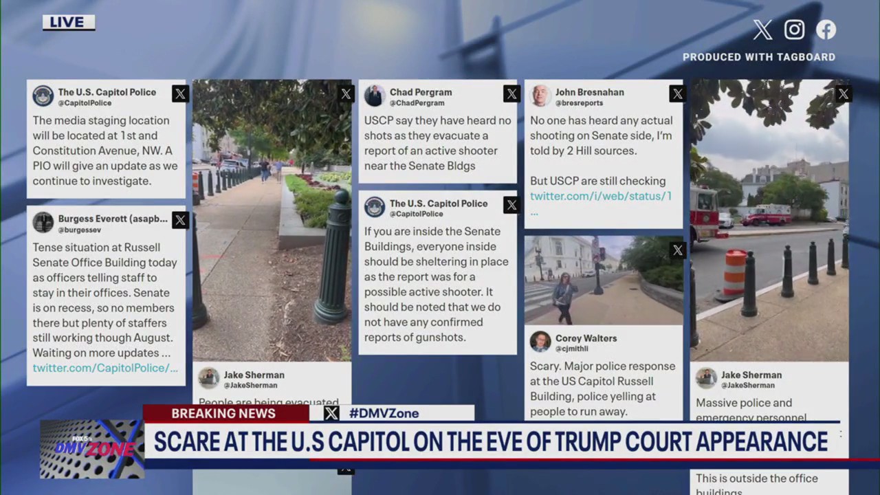 Scare at the U.S. Capitol on the eve of former President Trumps court appearance