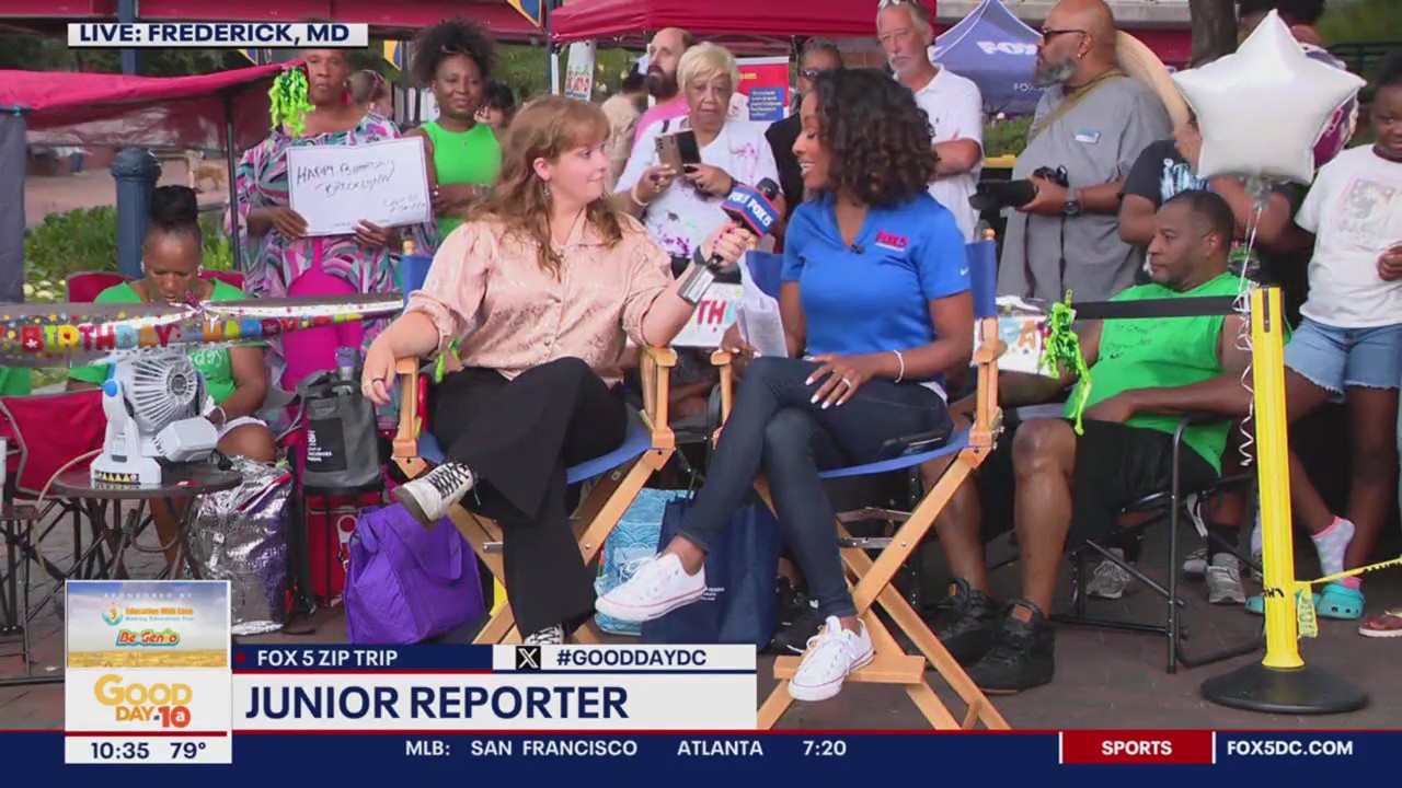 Junior Reporter during our Frederick Zip Trip!