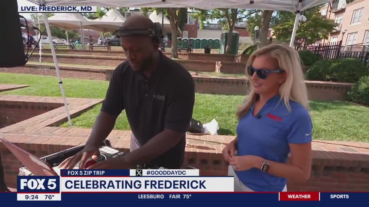 DJ Baspy with the tunes in Frederick!