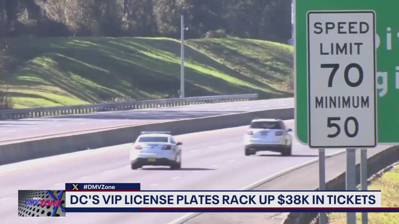 DC's VIP license plates rack up $38K in tickets