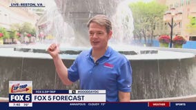 Checking out the fountain in Reston!