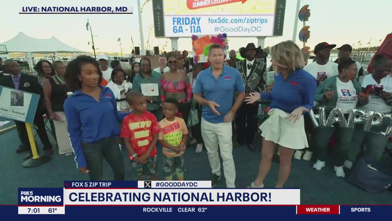 Celebrating with young fans at National Harbor!