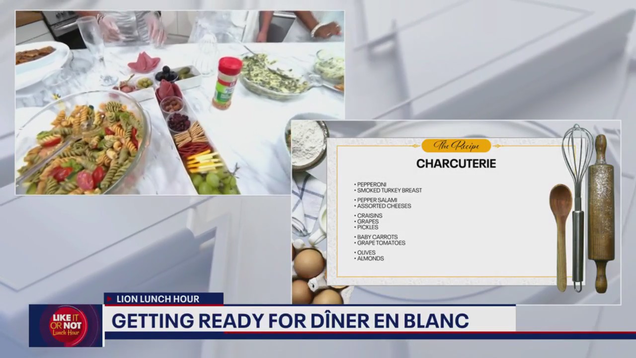 Making a charcuterie board for D?ner en Blanc