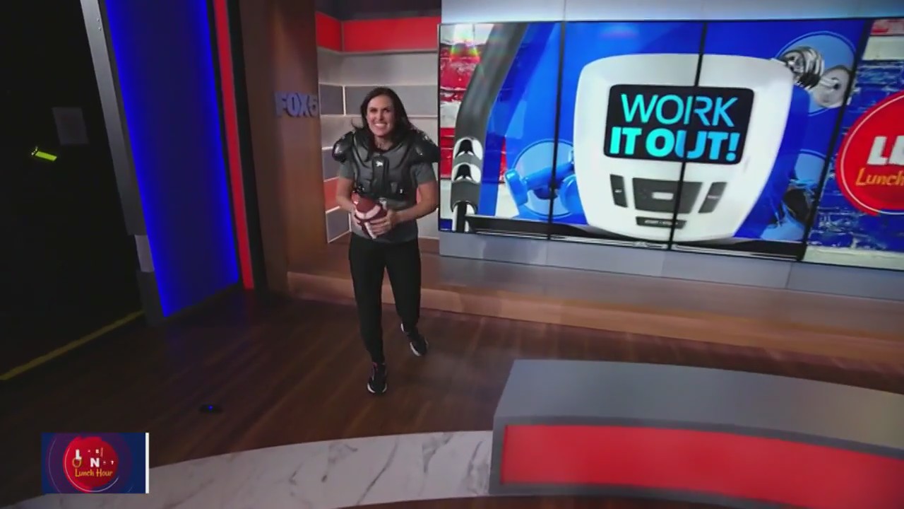 Work It Out: Erin trains like an NFL player!