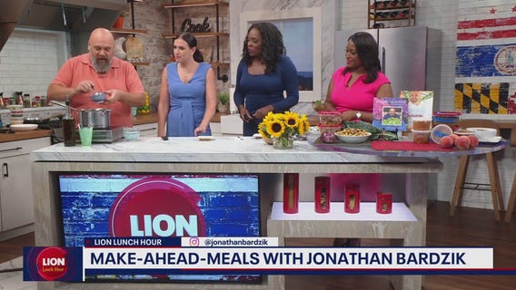 Making chickpea, spinach and vegetable soup with Jonathan Bardzik